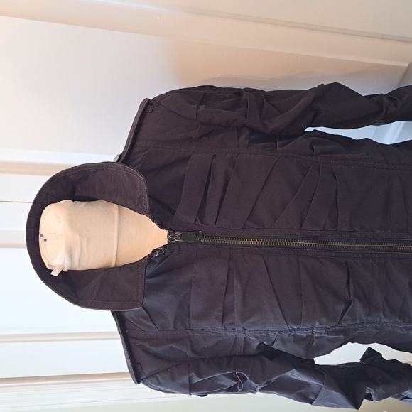 Burberry Womens Luxury Prorsum Back Ruched Lightweight Trench Coat Zip Up S-6 - Picture 2 of 15